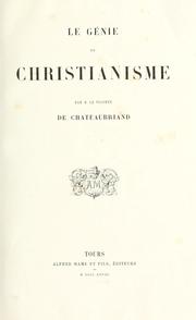 Cover of: Génie du christianisme by François-René de Chateaubriand