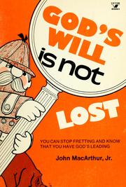 Cover of: God's will is not lost