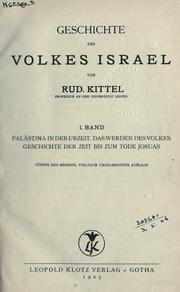 Cover of: Geschichte des Volkes Israel. by Kittel, Rudolf