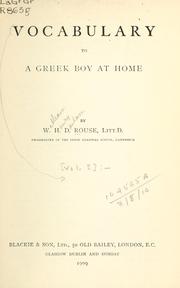 Cover of: A Greek boy at home by W. H. D. Rouse