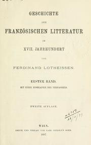 Cover of: Geschichte der französischen Litteratur im 17. Jahrhundert.