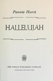 Cover of: Hallelujah
