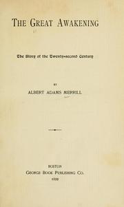Cover of: The great awakening: the story of the twenty-second century