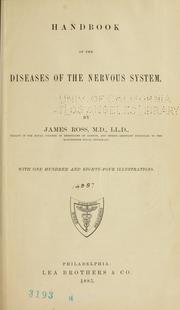 Cover of: Handbook of the diseases of the nervous system by Ross, James, Ross, James