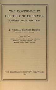 Cover of: The government of the United States: national, state, and local