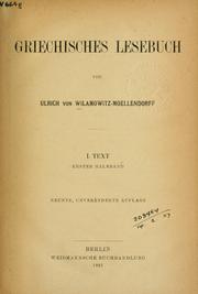 Cover of: Griechisches Lesebuch