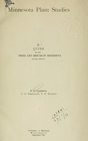 cover of Guide to the trees and shrubs of Minnesota