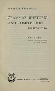 Cover of: Grammar, rhetoric, and composition for home study