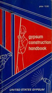 Cover of: Gypsum construction handbook by United States Gypsum Co.