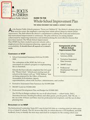 Cover of: Guide to the whole-school improvement plan, the single document that guides a school's work.