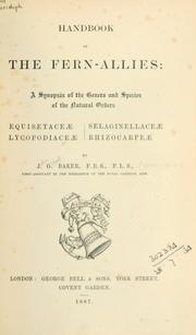 Cover of: Handbook of the fern-allies by John Gilbert Baker