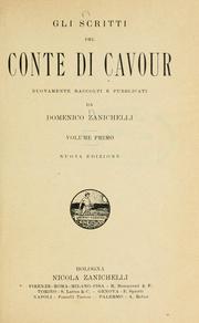 Cover of: scritti del conte di Cavour