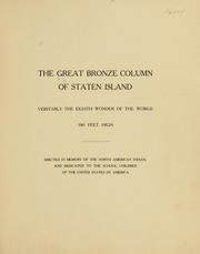 Cover of: The great bronze column of Staten Island