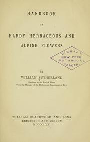 Cover of: Handbook of hardy herbaceous and alpine flowers.