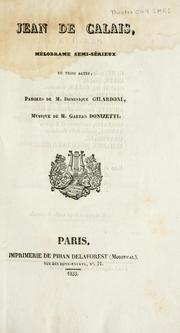 Cover of: Gianni da Calais by Gaetano Donizetti