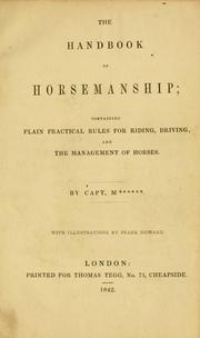 Cover of: The handbook of horsemanship by M****** Capt.