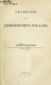 Cover of: Grammatik der äthiopischen Sprache by August Dillmann