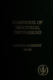 Cover of: Handbook of industrial engineering