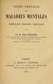 Cover of: Guide pratique des maladies mentales: séméiologie, pronostic, indications