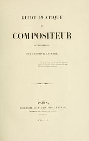 Cover of: Guide pratique du compositeur d'imprimerie