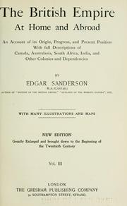 Cover of: The British empire at home and abroad by Edgar Sanderson