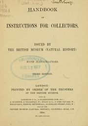 Cover of: Handbook of instructions for collectors by British Museum (Natural History)