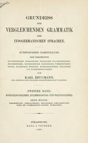 Cover of: Grundriss der vergleichenden Grammatik der indogermanischen Sprachen