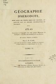 Cover of: Géographie d'Hérodote by Jean Baptiste Gail