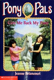 Cover of: Give me back my pony
