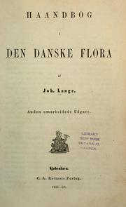 Cover of: Haandbog i den danske flora