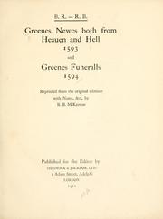 Cover of: Greenes newes both from heauen and hell 1593