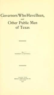 Governors who have been by Kittrell, Norman Goree