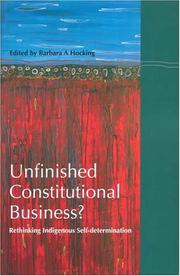 Cover of: Unfinished Constitutional Business? by Barbara Ann Hocking