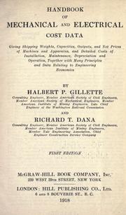 Cover of: Handbook of mechanical and electrical cost data by Halbert Powers Gillette, Halbert Powers Gillette