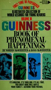 Cover of: Guinness book of phenomenal happenings by Norris Dewar McWhirter