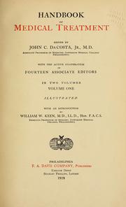 Cover of: Handbook of medical treatment