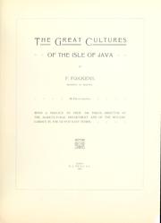 Cover of: The great cultures of the isle of Java. by F. Fokkens