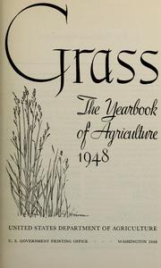 Cover of: Grass: the yearbook of Agriculture 1948