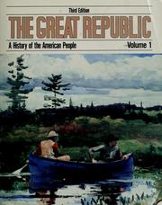 Cover of: The Great republic: a history of the American people