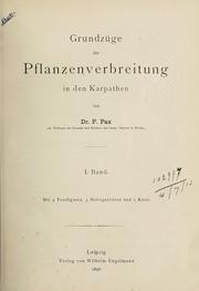Cover of: Grundzüge der Pflanzenverbreitung in den Karpathen.