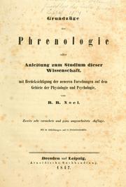 Cover of: Grundzüge der Phrenologie, oder, Anleitung zum Studium dieser Wissenschaft by R. R. Noel