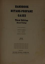 Cover of: Handbook, butane-propane gases by Arthur Rohman, Justus Maximilian Krappe