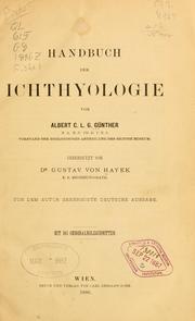 Cover of: Handbuch der Ichthyologie