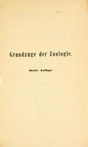 Cover of: Grundzüge der Zoologie