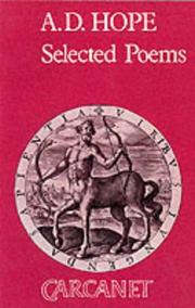 Cover of: Selected poems by A. D. Hope