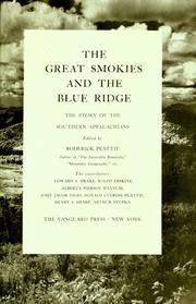 Cover of: The Great Smokies and the Blue Ridge: the story of the southern Appalachians