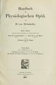 Cover of: Handbuch der physiologischen Optik. by Hermann von Helmholtz