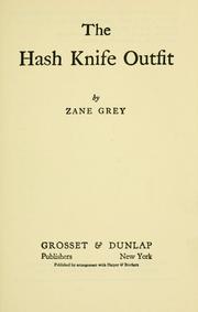 Cover of: The Hash Knife outfit