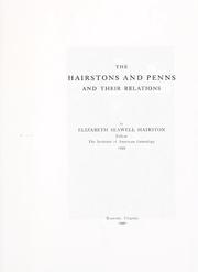 Cover of: Hairstons and Penns and their relations