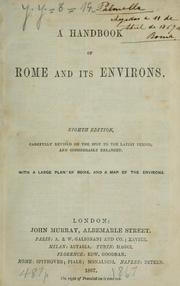 Cover of: A Handbook of Rome and its environs.